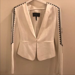 White and black jacket